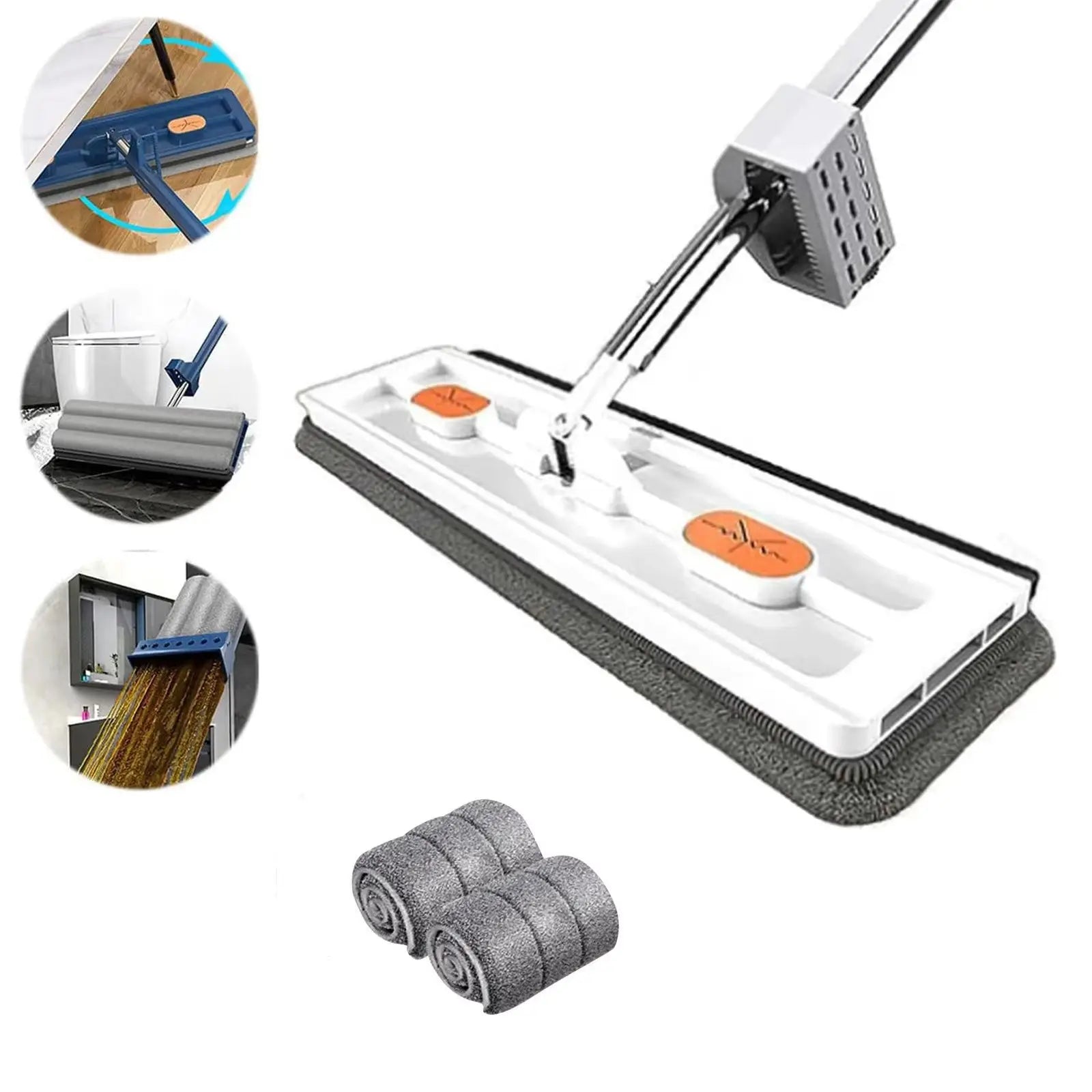 Hands-Free Microfiber Flat Mop