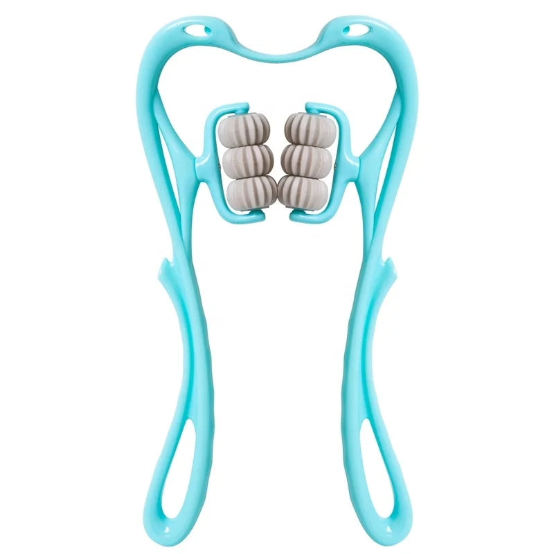 Manual Neck and Shoulder Massager with Kneading Rollers