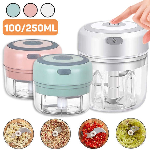 Rechargeable Mini Electric Garlic Crusher – Cordless Garlic Press & Food Processor