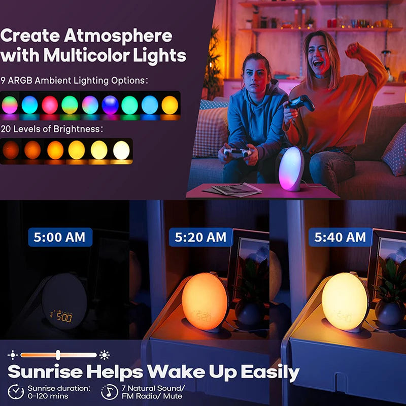 Sunrise Alarm Clock – Smart & Multifunctional Wake-Up Light