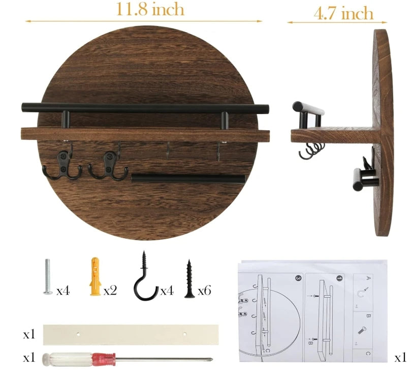 Wooden Wall Organizer