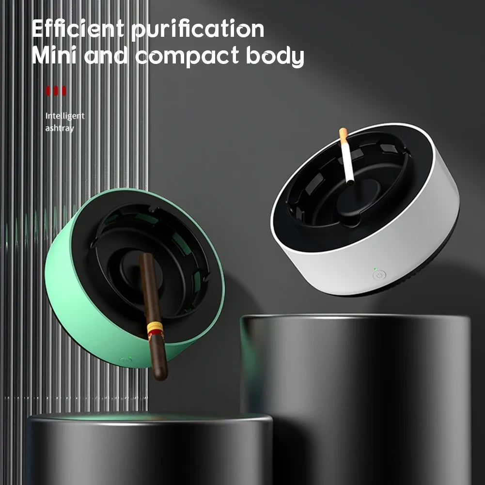 Portable Smokeless Ashtray with Air Purifier Function