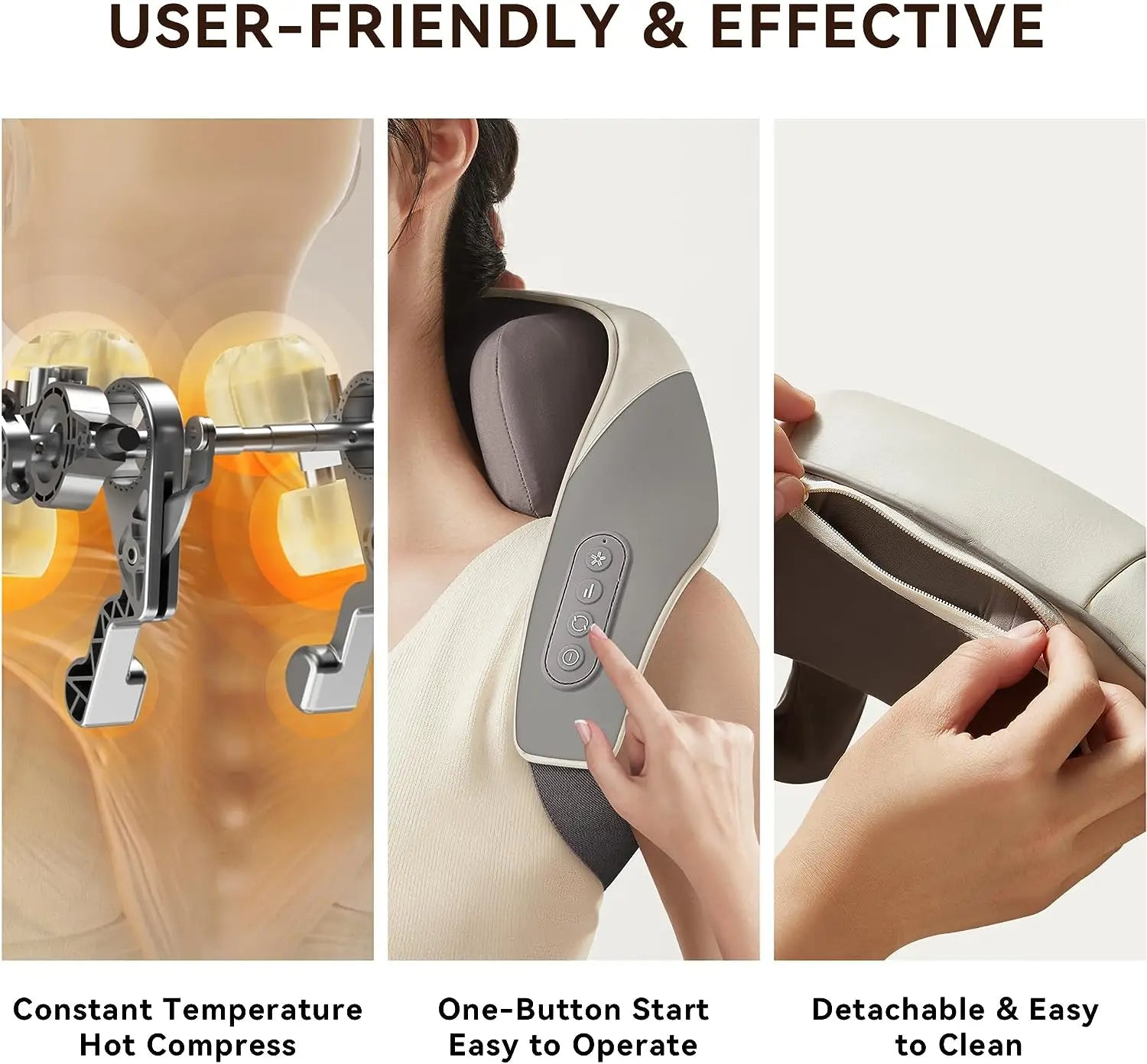 Electric Neck & Back Massager - Instant Pain Relief