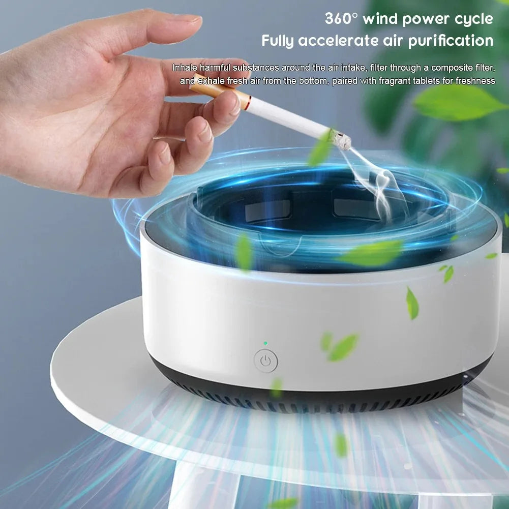 Portable Smokeless Ashtray with Air Purifier Function