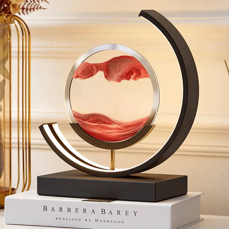 Deep Sea Sandscapes: Illuminated Sand Art for Serene Home Decor