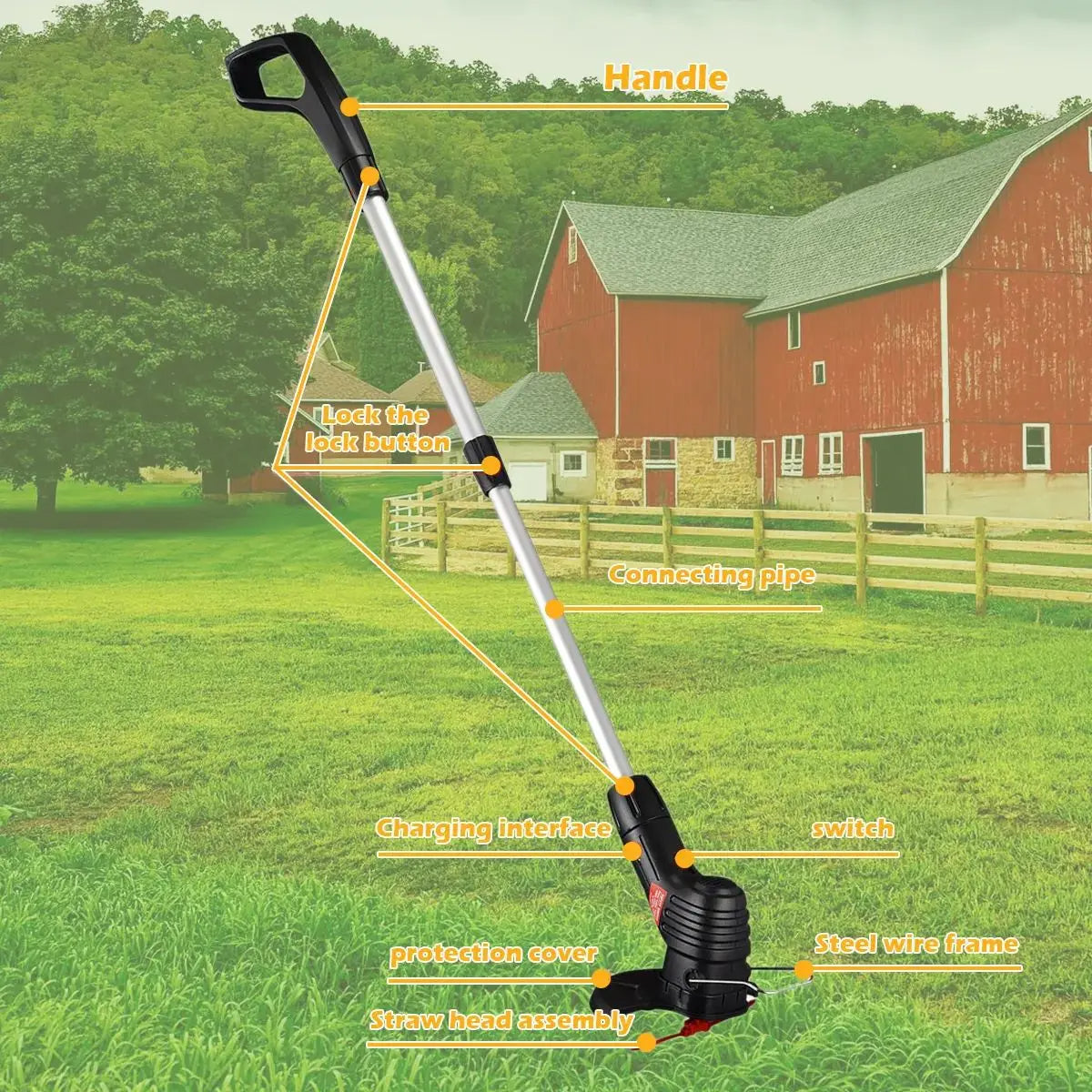 High-Powered Cordless Grass Trimmer