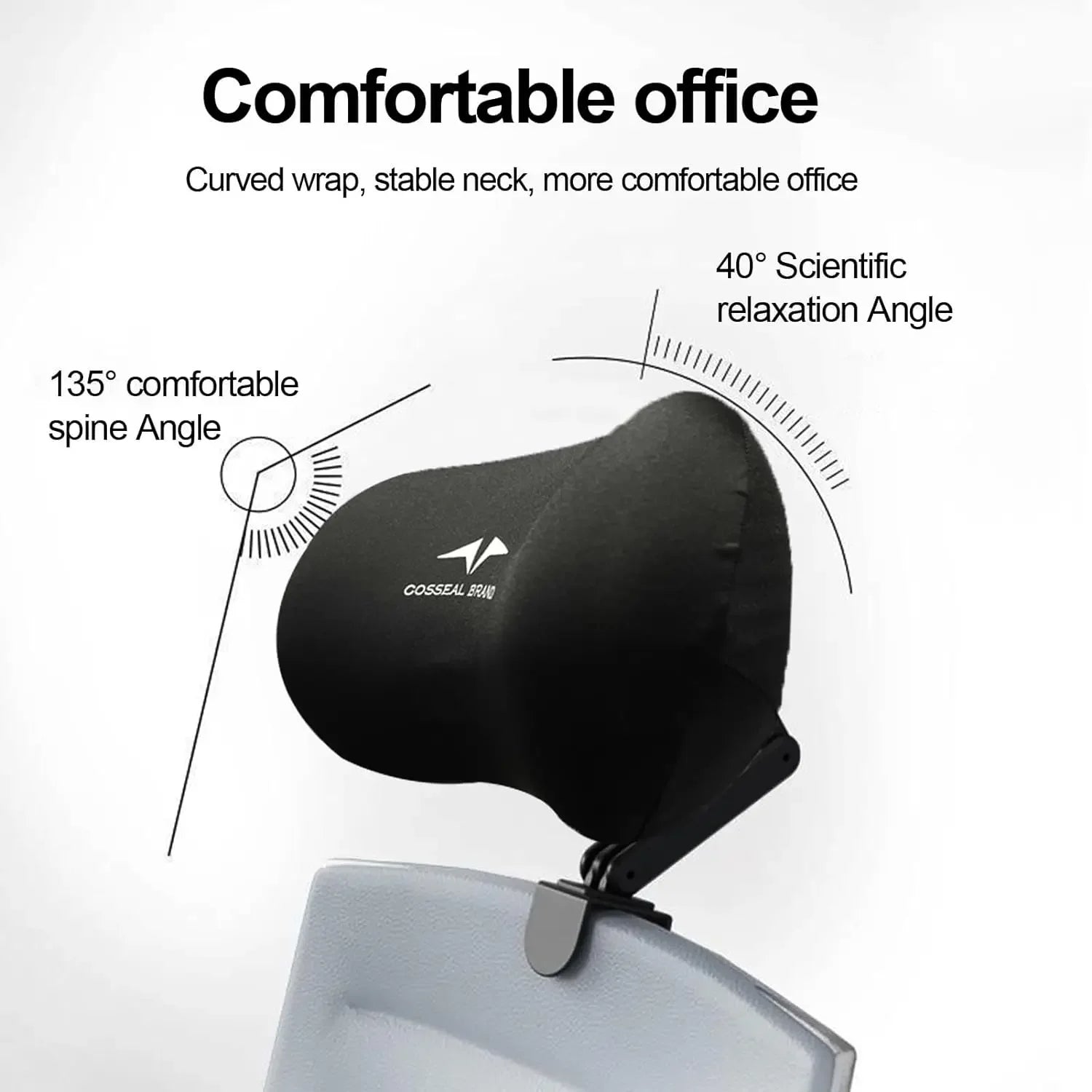 Ergonomic Neck Pillow Headrest Waist Protection Cushion For Office Chair