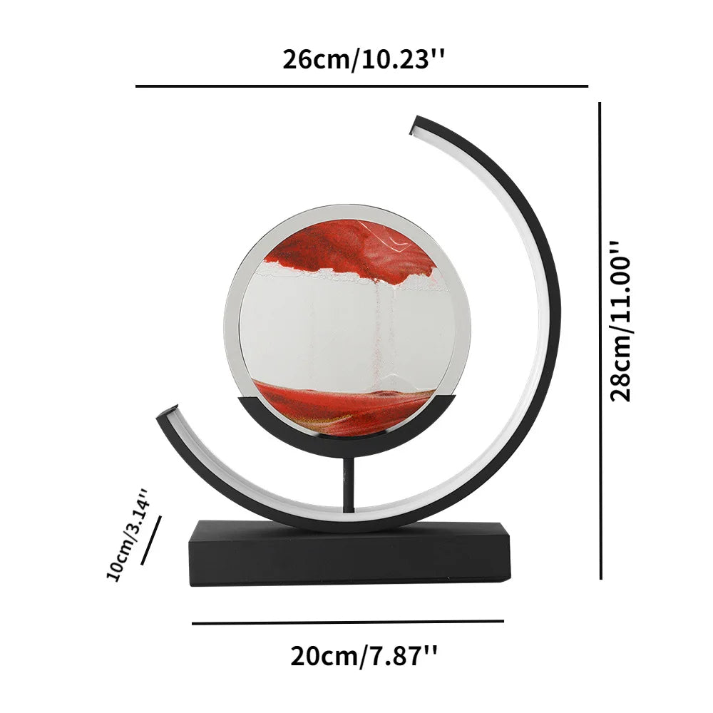 Deep Sea Sandscapes: Illuminated Sand Art for Serene Home Decor