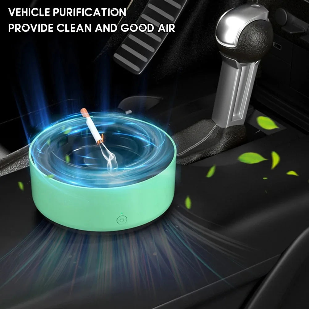 Portable Smokeless Ashtray with Air Purifier Function