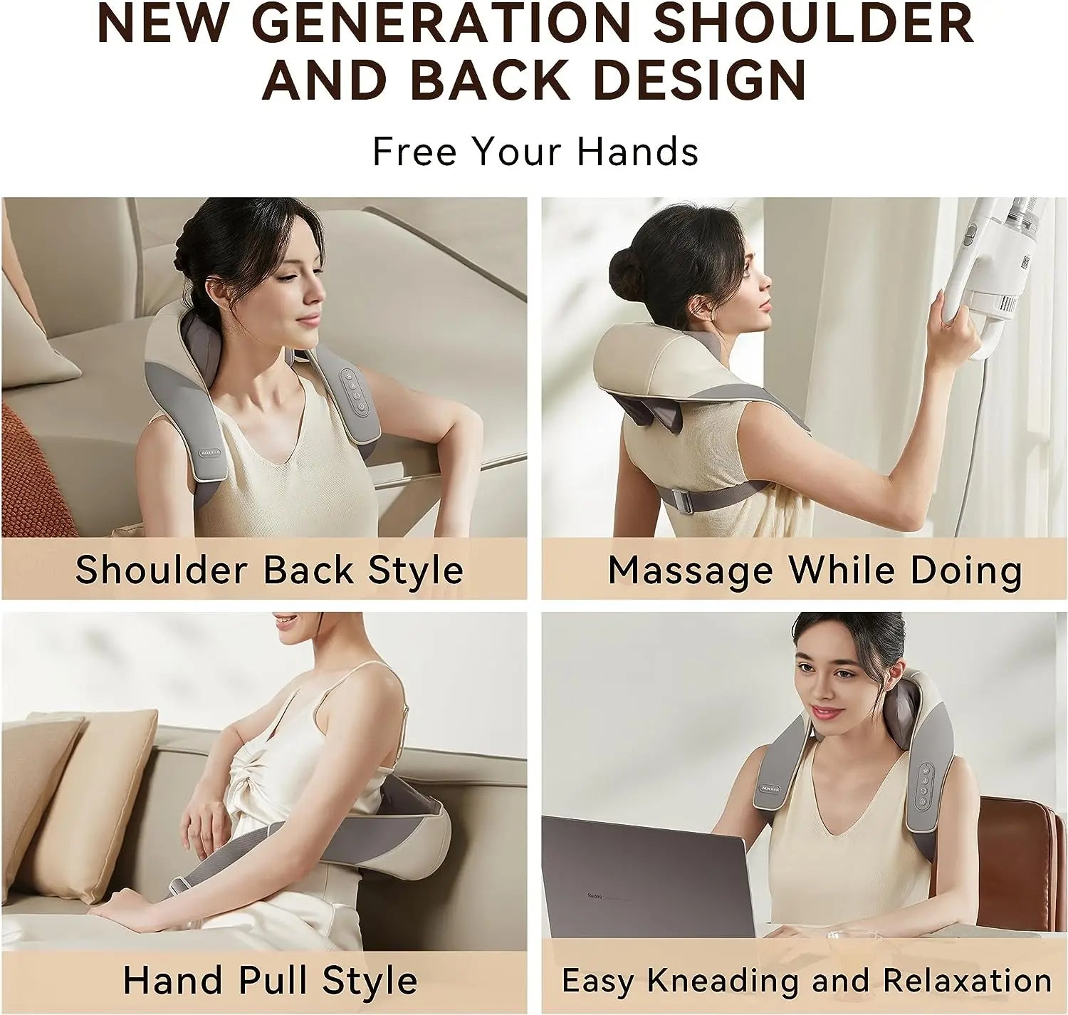 Electric Neck & Back Massager - Instant Pain Relief