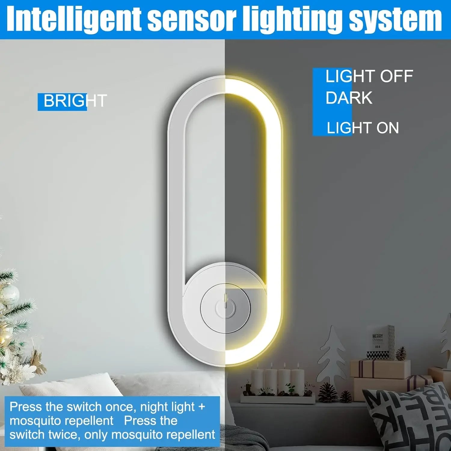 Ultrasonic LED Mosquito Repellent Night Light