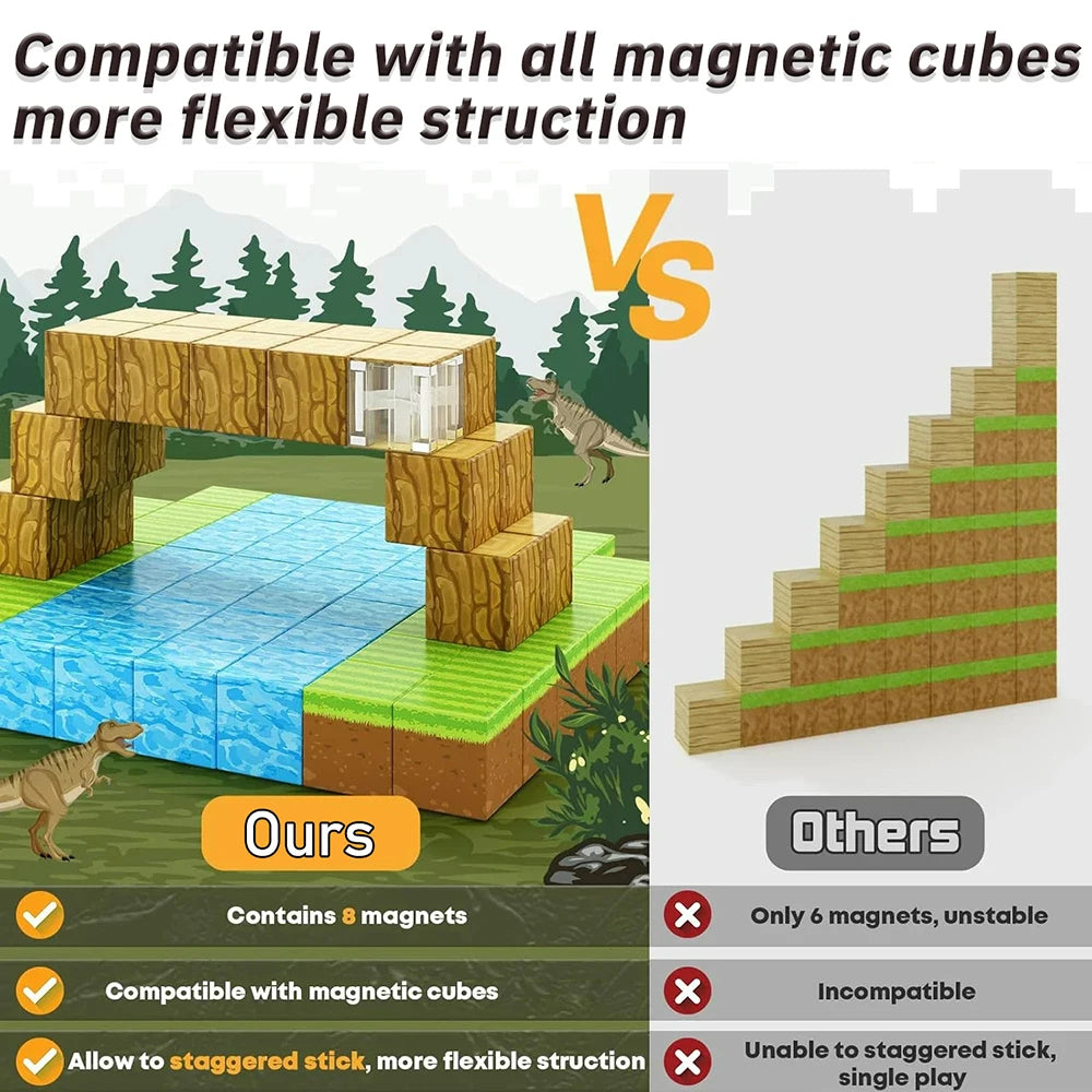 1OOPcs STEM Learning Magnetic Building Blocks