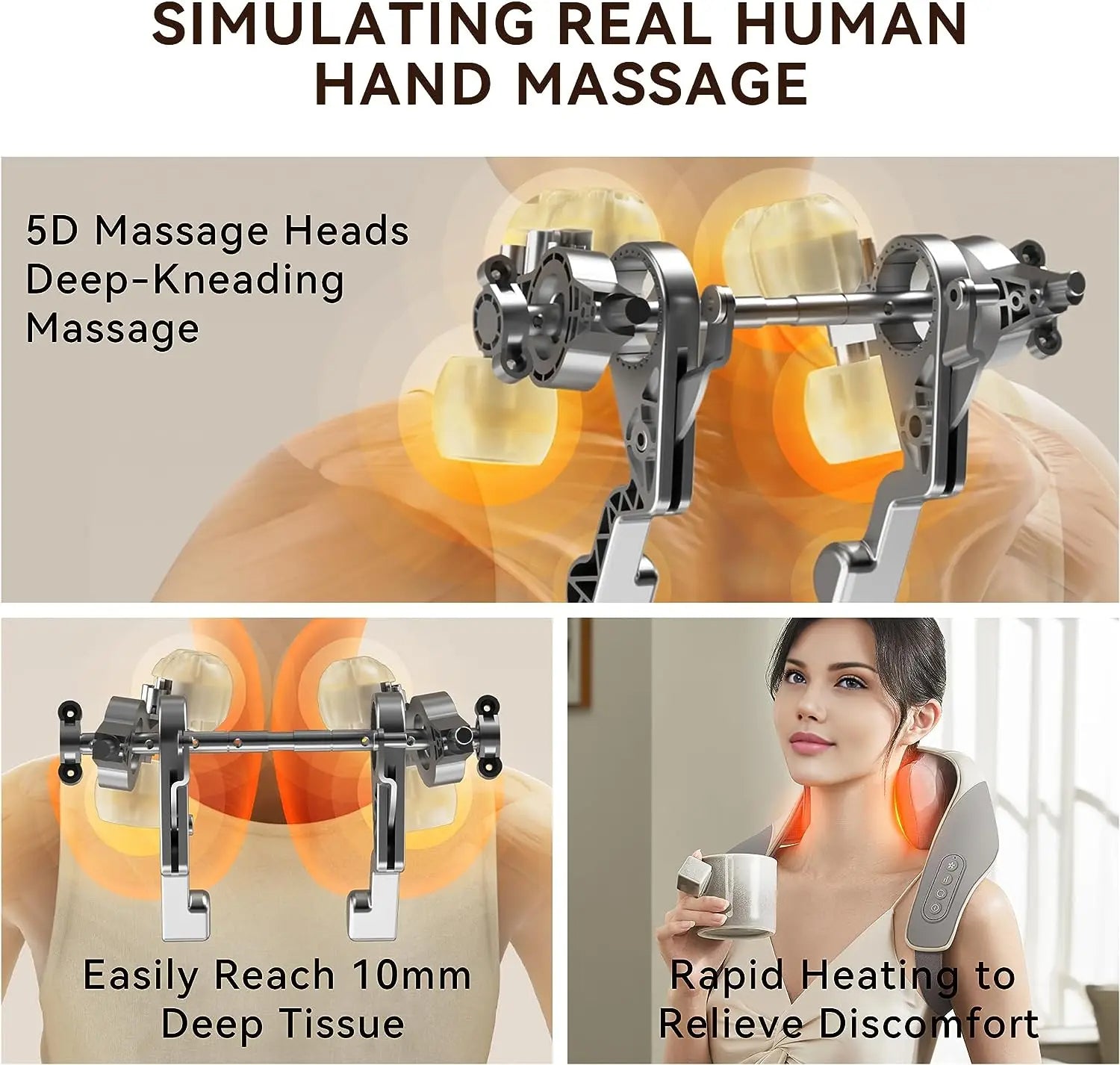Electric Neck & Back Massager - Instant Pain Relief