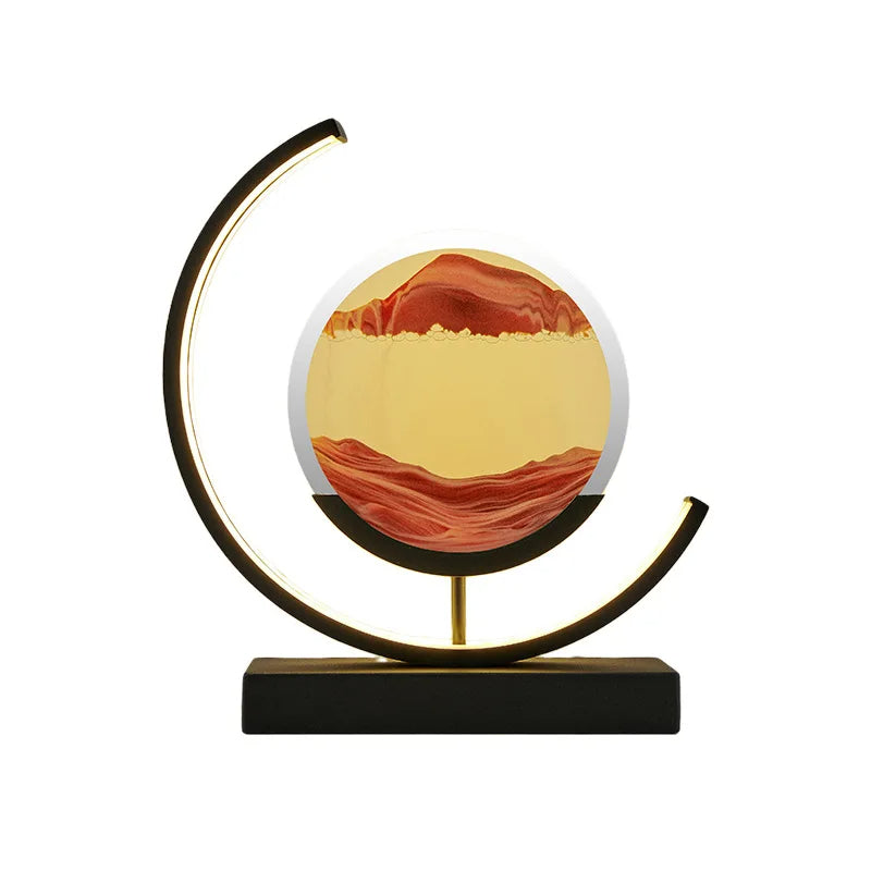 Deep Sea Sandscapes: Illuminated Sand Art for Serene Home Decor