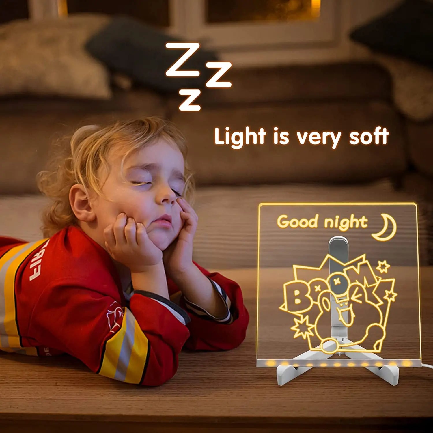 GlowSketch™ LED Drawing Board – Reusable Creativity, Soothing Night Light & USB Rechargeable for Kids