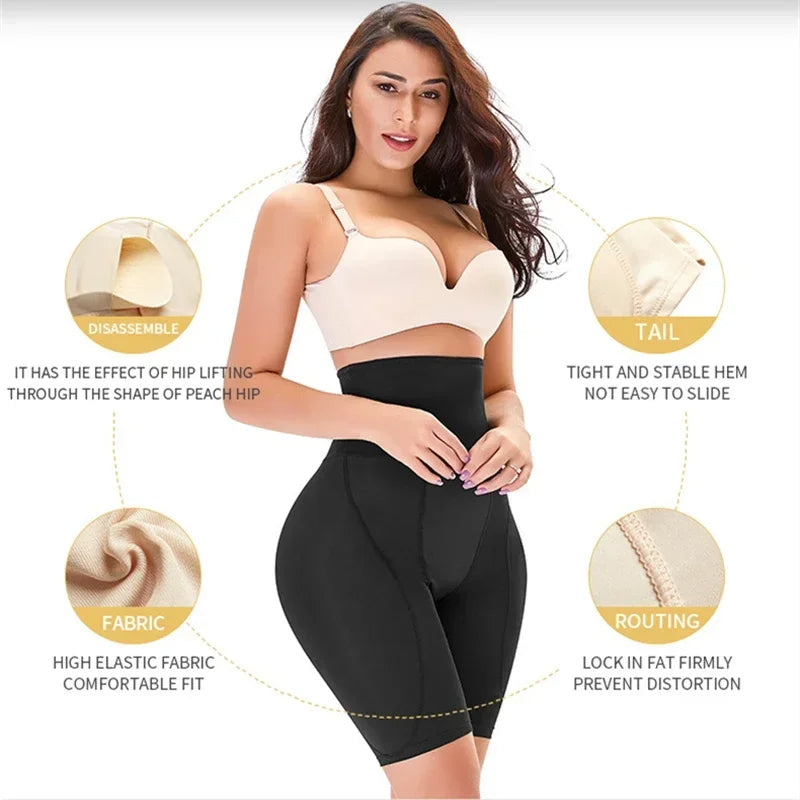 Hourglass Hip Shaper - High Waist Hip Padded Enhancer Booty Lifter Tummy Control Panty