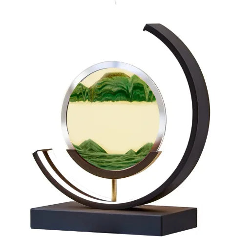 Deep Sea Sandscapes: Illuminated Sand Art for Serene Home Decor