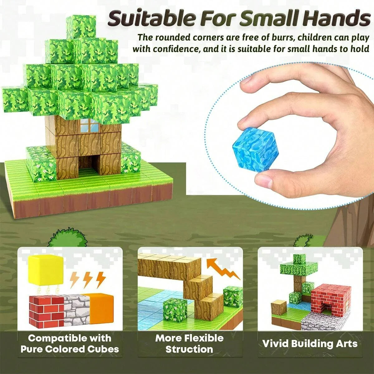 1OOPcs STEM Learning Magnetic Building Blocks