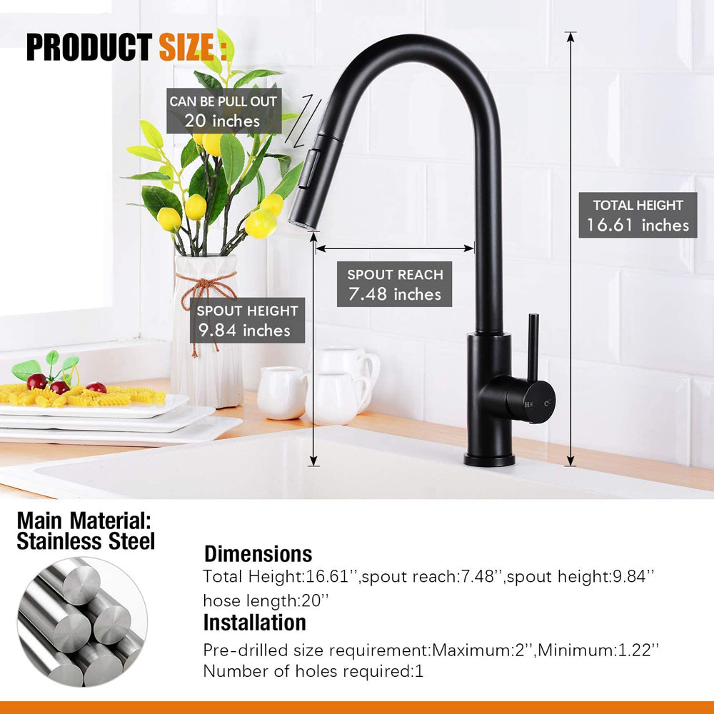 Touch Sensor Kitchen Tap with Pull-Out Sprayer – Smart & Modern Design