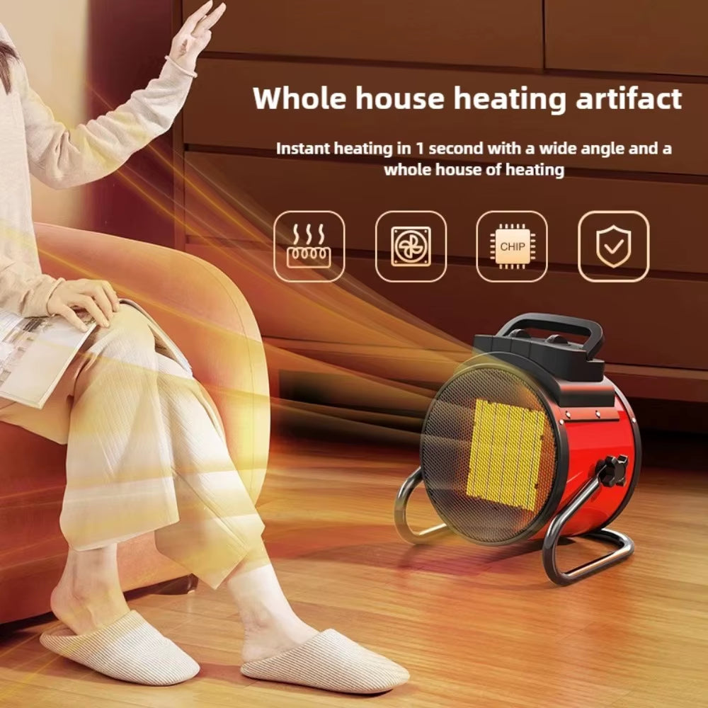 Electric Space Heater 3000W – Portable Fan Heater with Thermostat