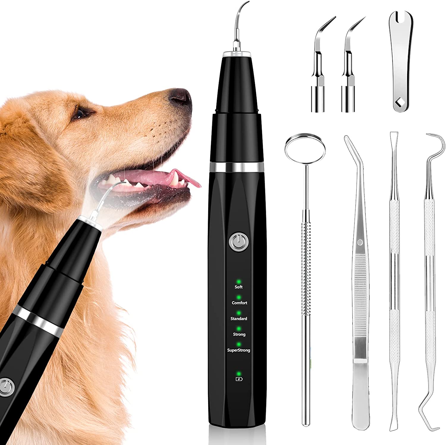 Professional Pet Ultrasonic Tartar Remover – Gentle & Effective Dental Care for Dogs and Cats