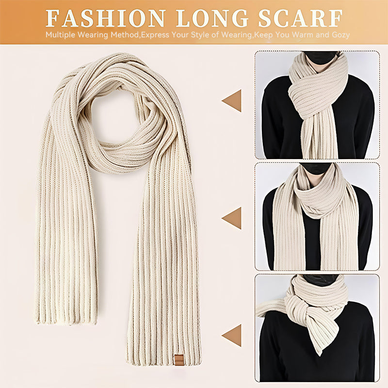 Winter Knit Hat Scarf Gloves Set | Touchscreen Compatible 3-Piece