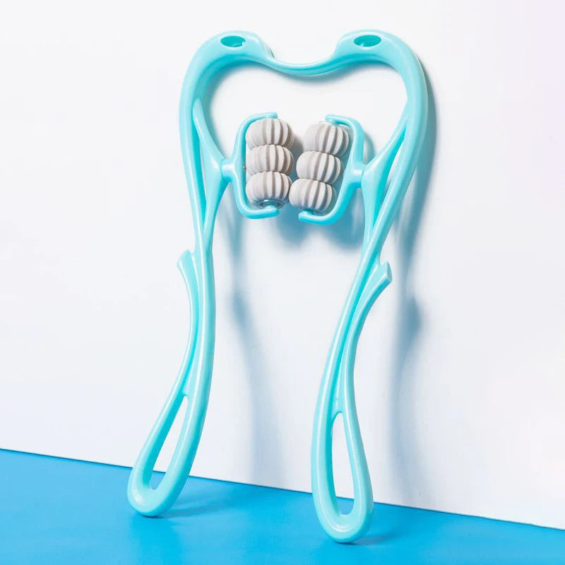 Manual Neck and Shoulder Massager with Kneading Rollers