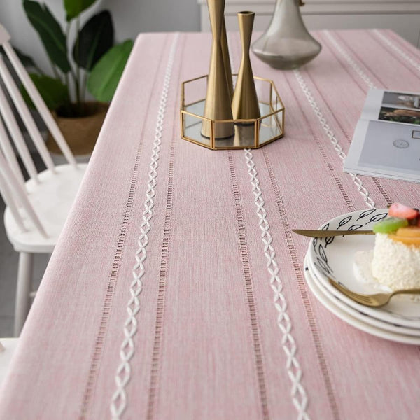Elegant Cotton and Linen Tablecloth