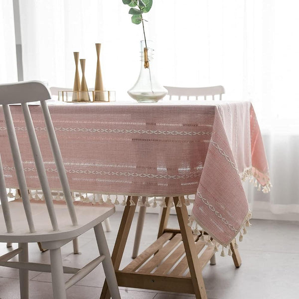 Elegant Cotton and Linen Tablecloth