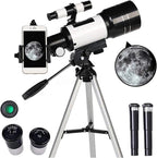 Télescope astronomique professionnel – Observation de la Lune avec trépied et table – Zoom 150x