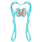 Manual Neck and Shoulder Massager with Kneading Rollers