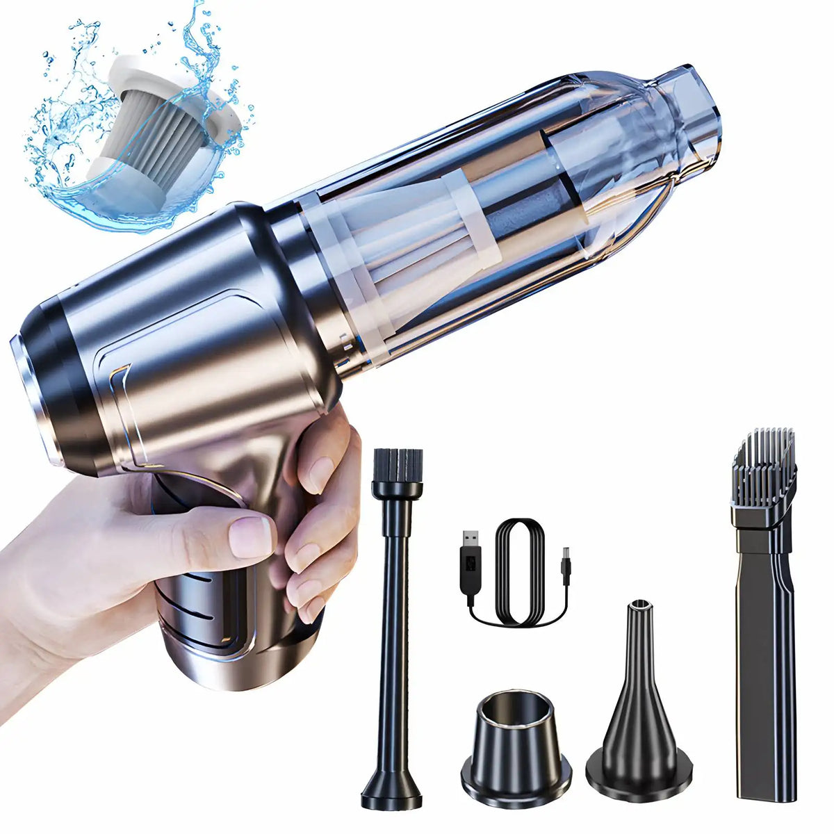 Aspirateur de Voiture #2024 Amélioré 95000PA Sans Fil