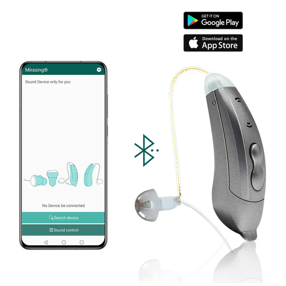 Invisible Bluetooth BTE Hearing Aids With App Control