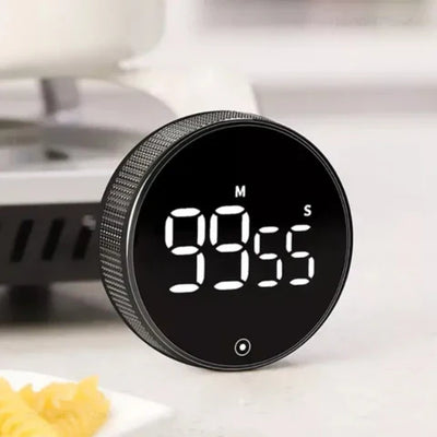 SmartTime Kitchen Timer | Easy One-Twist Operation, Large LED Display & Adjustable Alarm for Cooking, Studying & Classroom Use