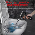 Electric Drain Auger - Electric Toilet Clog Remover High Feed Force Versatile Automatic Clamping Release for Cleaning