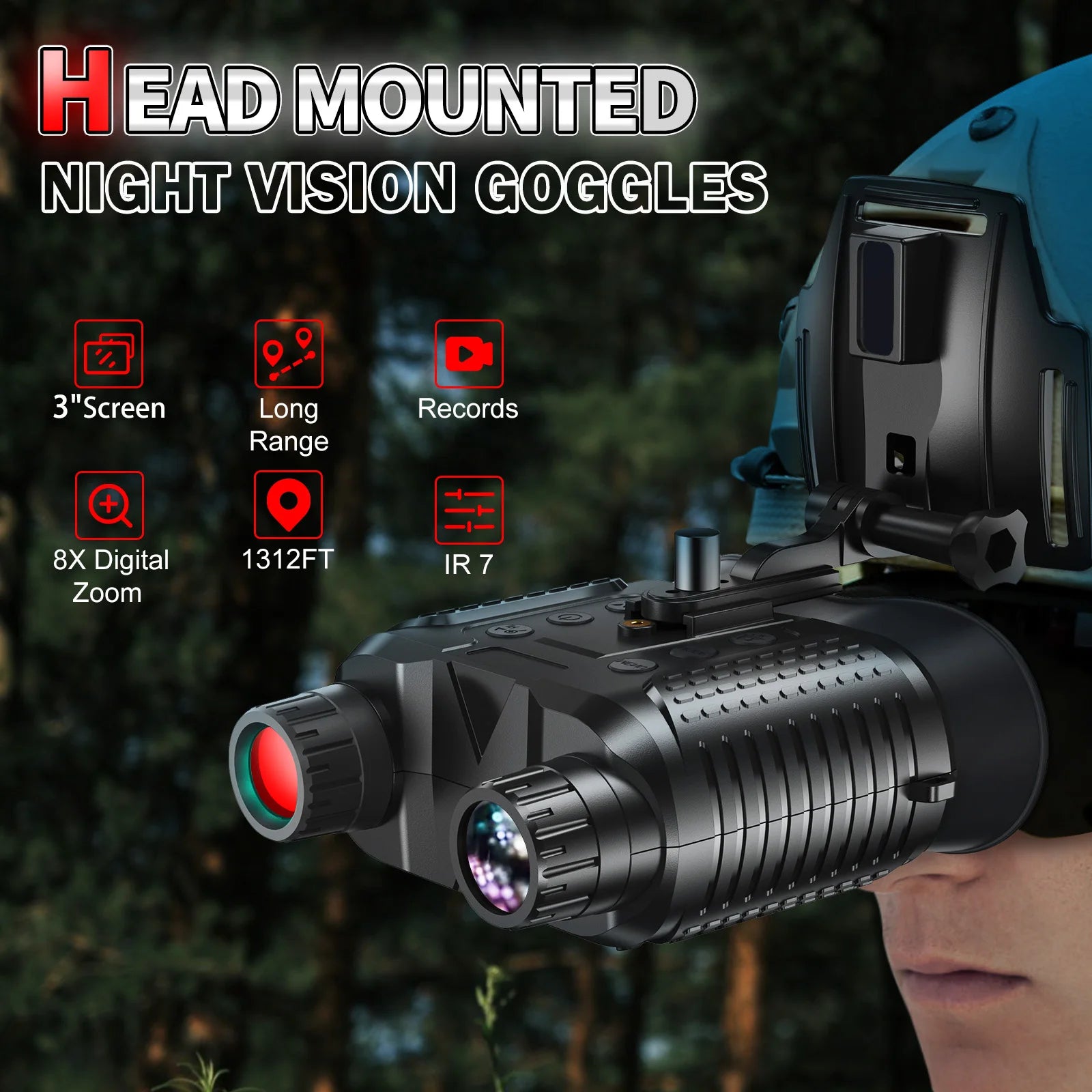 3D Night Vision IR Binoculars