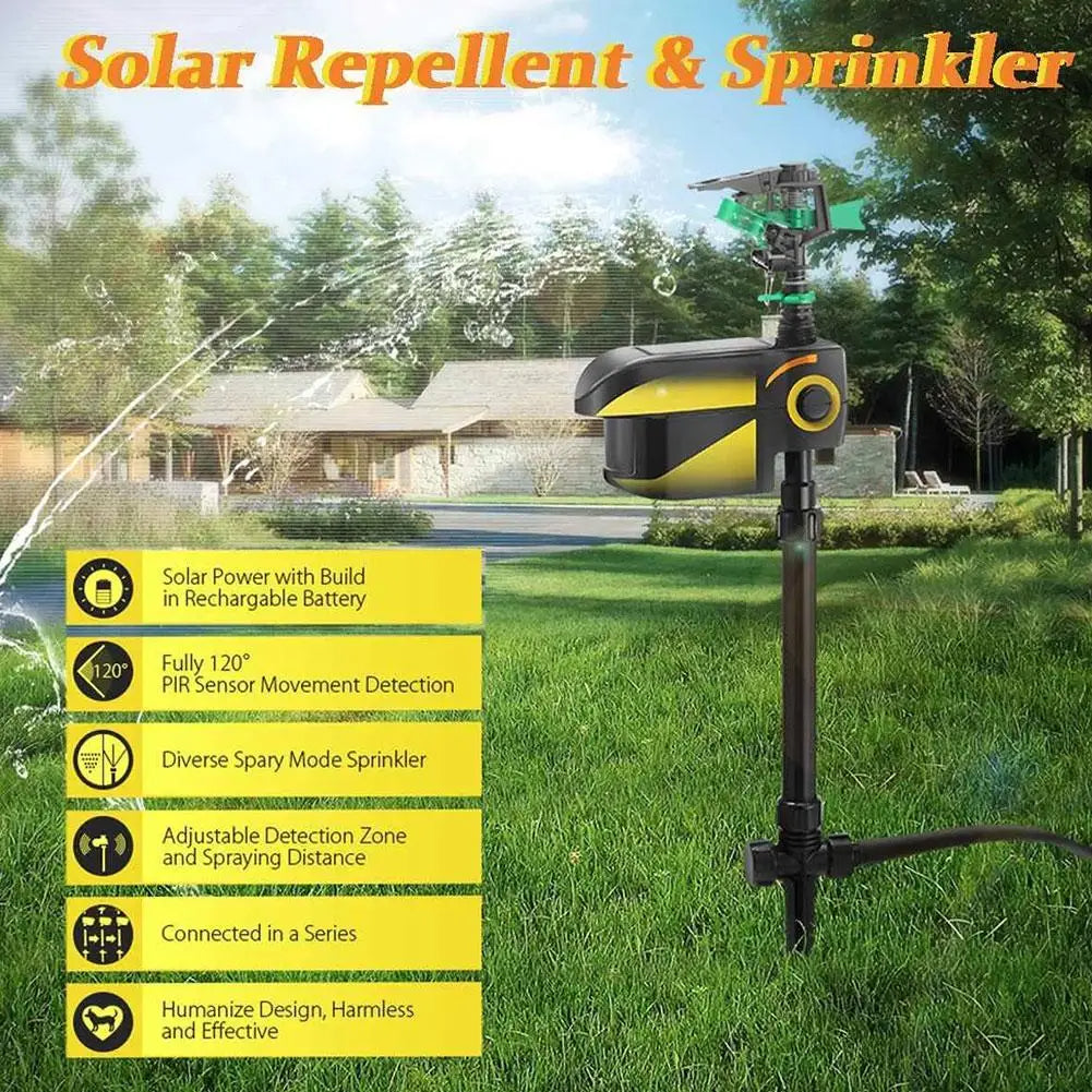 Arroseur de jardin répulsif pour animaux automatique à détection de mouvement – Arroseur extérieur avec capteur pour pelouse et jardin