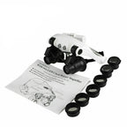 Headband Head Magnifier 8 Lens LED Light Jeweler Glasses