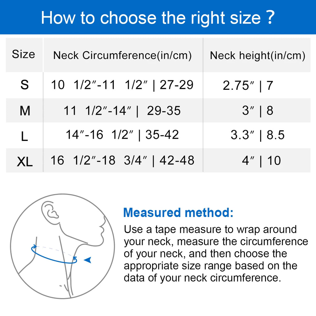 Neck Brace - Comfortable Spine Aligned & Breathable Design Cervical Collar
