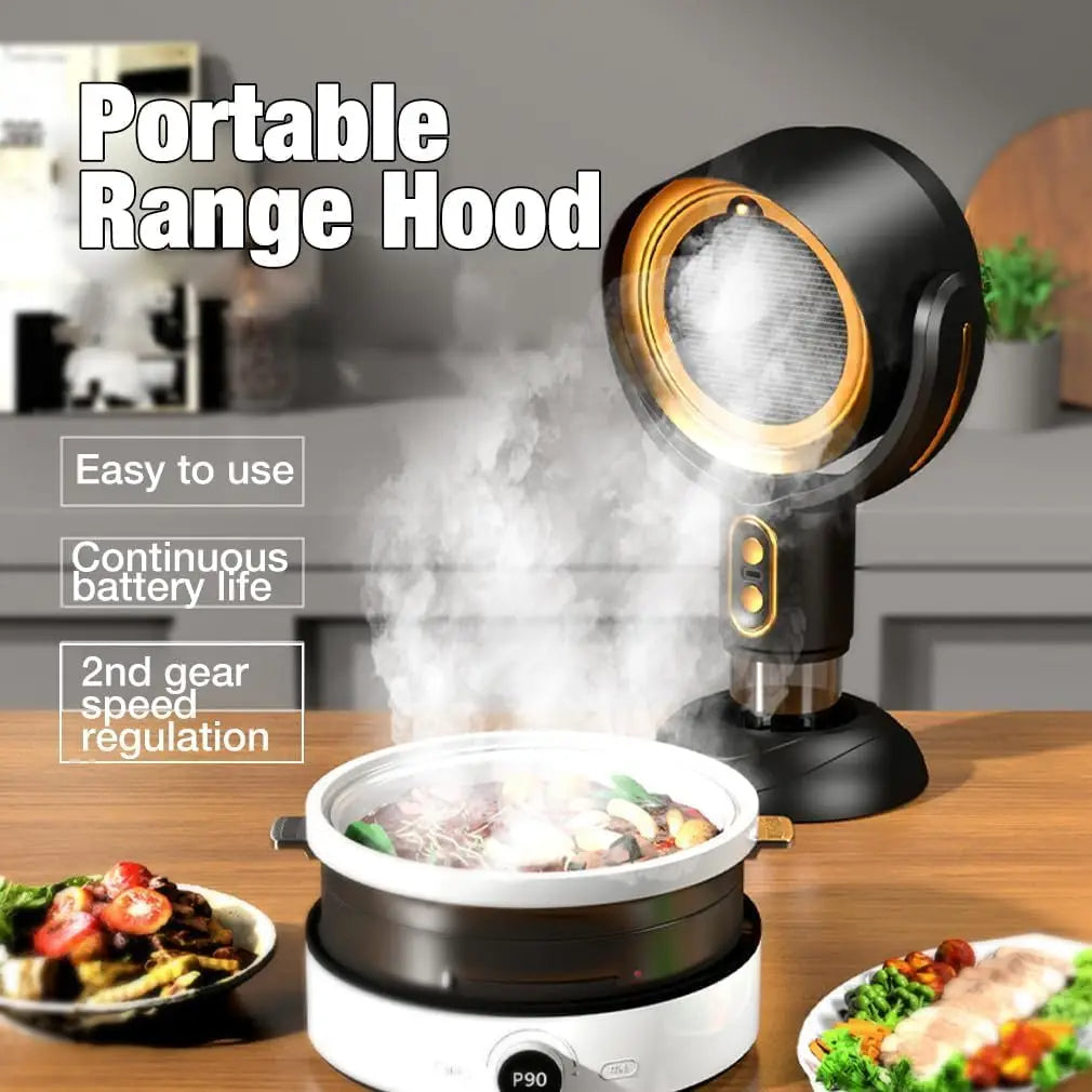 Hotte de Cuisine Portable – Puissante, Rechargeable et Parfaite pour Tous les Espaces