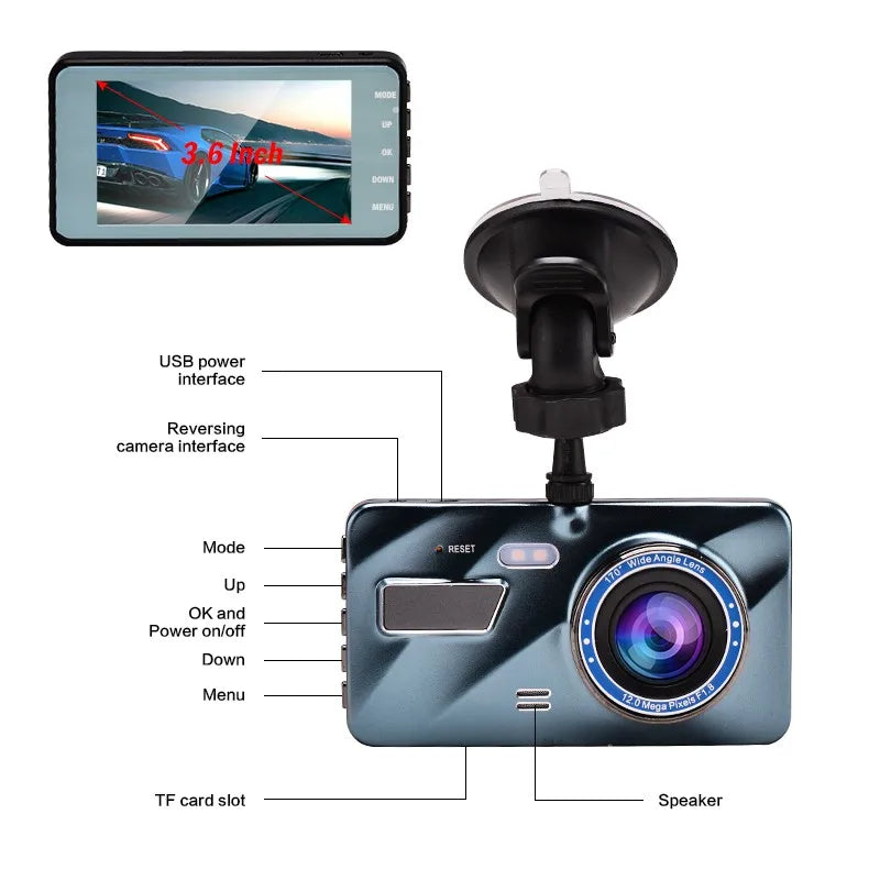 Front & Rear Car Dash Cam