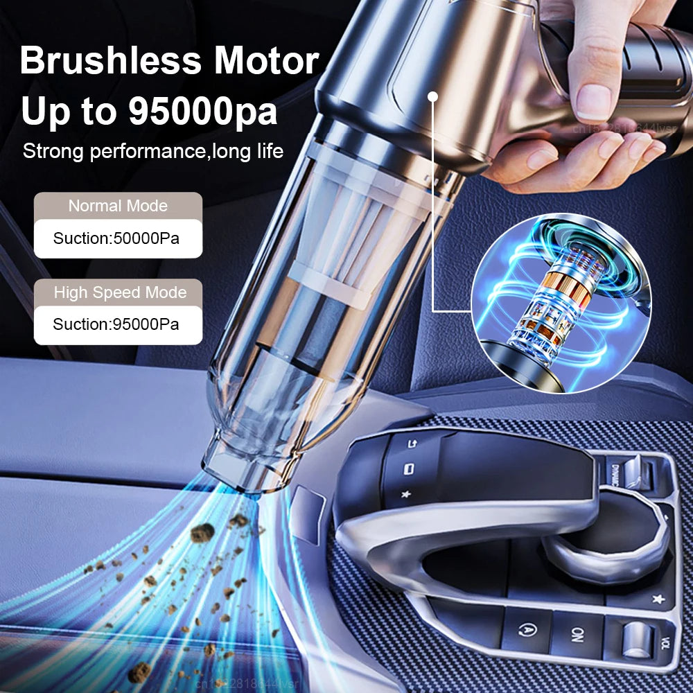 Aspirateur de Voiture #2024 Amélioré 95000PA Sans Fil
