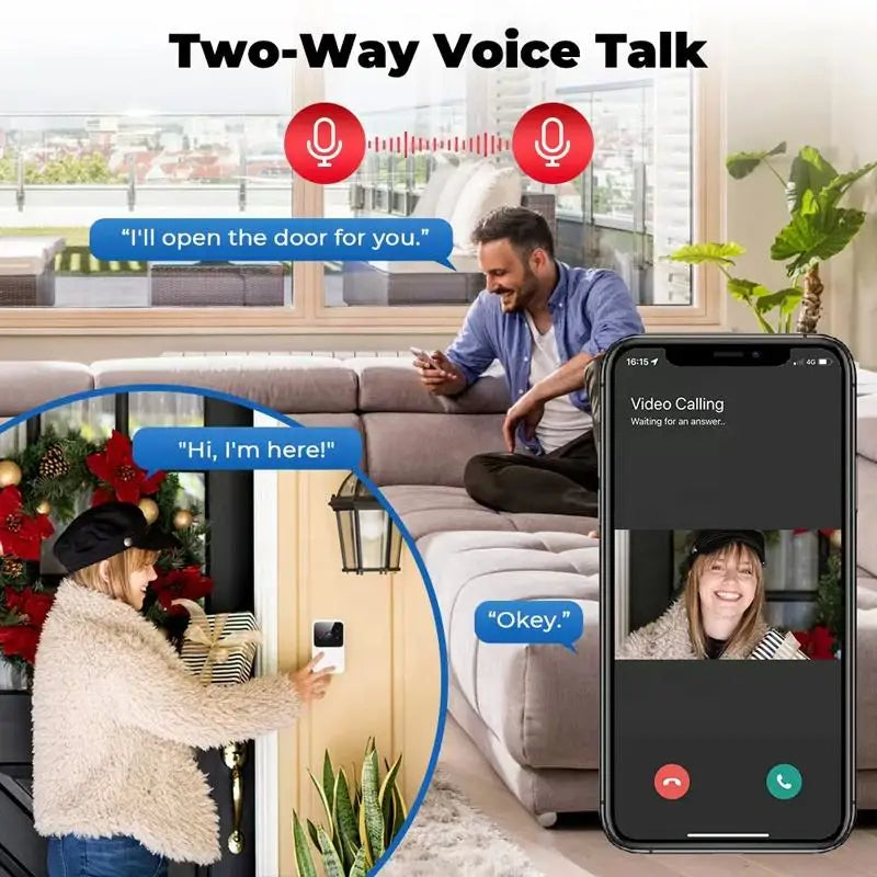 Smart Wireless Video Doorbell Camera