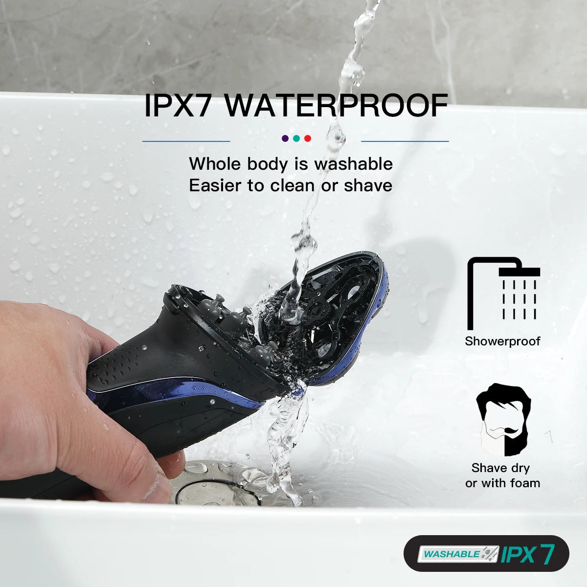 Men’s Electric Shaver – 3D Flexible Heads for Precision