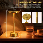 Lampe de Table Moderne Aura Sans Fil – Lampe de Table Rechargeable avec Commande Tactile & Design Nordique Moderne