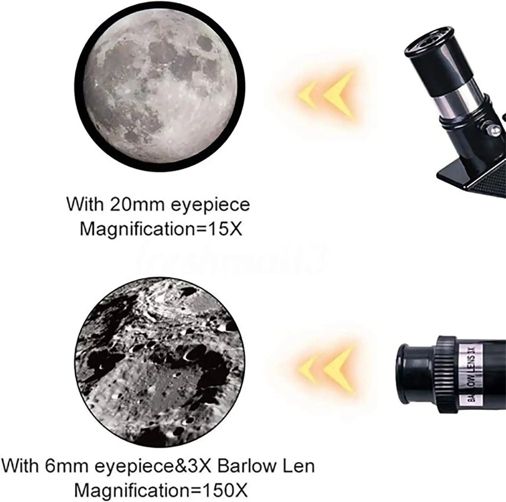 Télescope astronomique professionnel – Observation de la Lune avec trépied et table – Zoom 150x