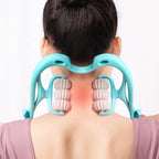 Manual Neck and Shoulder Massager with Kneading Rollers