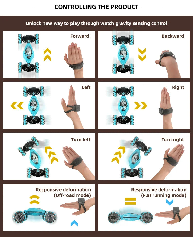 Gesture Sensing Car (Includes Gesture Watch + Remote Control)