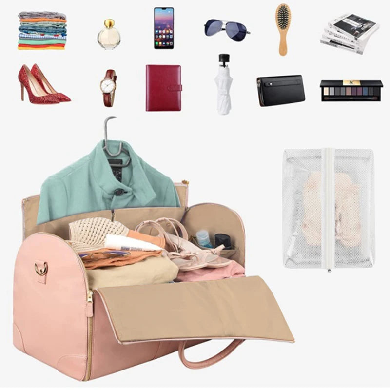 Foldable Carry-on Clothing Travel Bag - Duffel Bag Women's Business Travel Bag