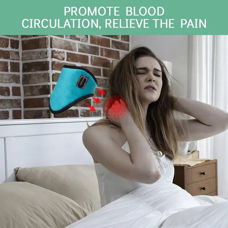 Collier Cervical Électrique Chauffant pour Soulagement de la Douleur